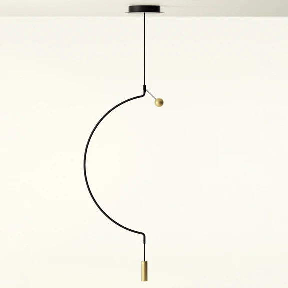 Axolight Liaison M1 sospensione nero/oro 46 cm