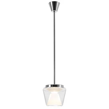 Apparecchio a sospensione Annex M LED con paralume in vetro e riflettore interno