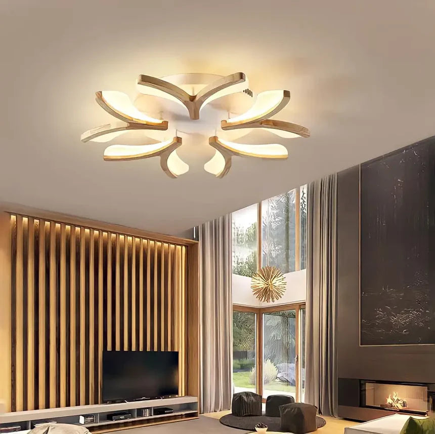 Lampada da soffitto in legno design